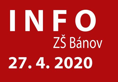 INFORMACE PRO RODIČE A ŽÁKY
